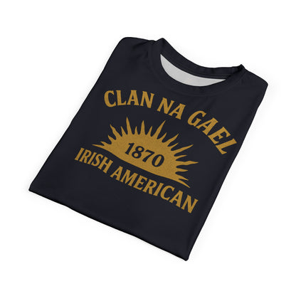 "Clan na Gael - Irish American", Unisex T-shirt (Black Denim)