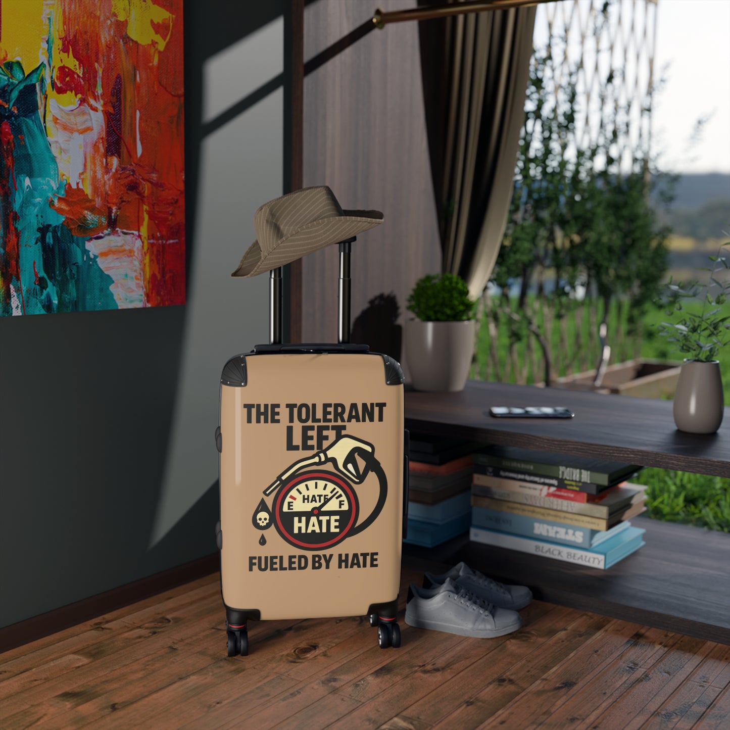 "The Tolerant Left", Suitcase (Camel Brown)