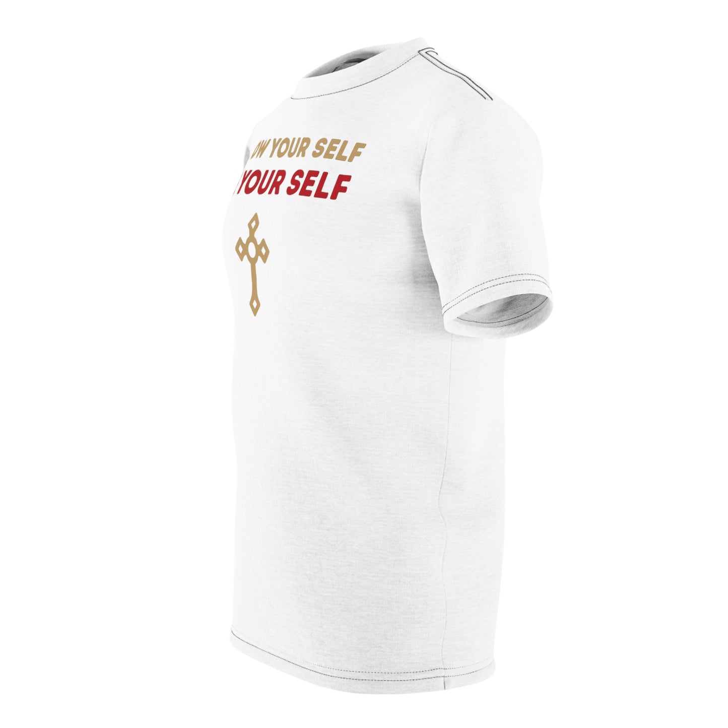"Know Your Self", Unisex T-shirt (Foamy Milk White)