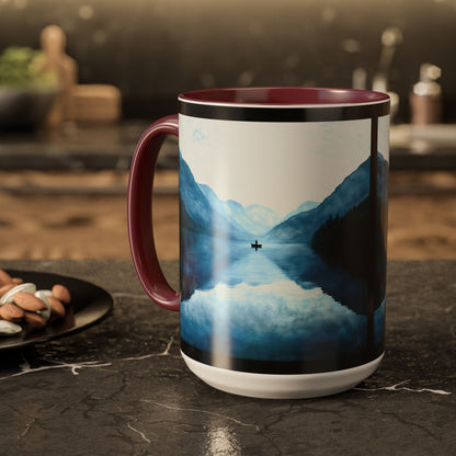 "Connected in Silence - Psalm 46:10", Colorful Mugs (11oz, 15oz)