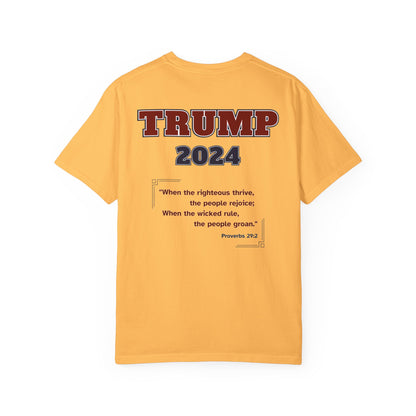 "Trump 2024 - Proverbs 29:2", Unisex T-shirt - Historical Collectible