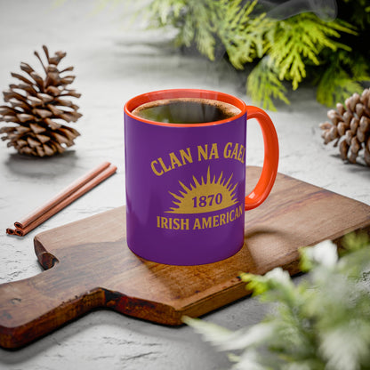 "Clan na Gael - Irish American", Colorful Mugs (11oz, 15oz) (Vesper Violet)