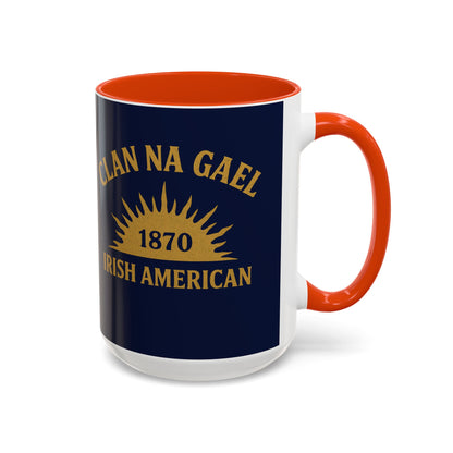 "Clan na Gael - Irish American", Colorful Mugs (11oz, 15oz) (Mariana Blue)