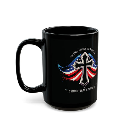 "USA Christian Republic" #05, Black Mug (11oz & 15oz)