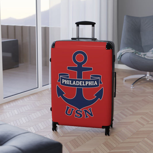"USN Anchor", Suitcase (Spring Cherry Red)