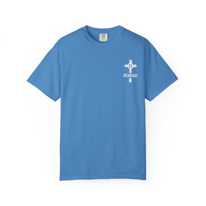 "Steadfast Cross in White", Unisex T-shirt