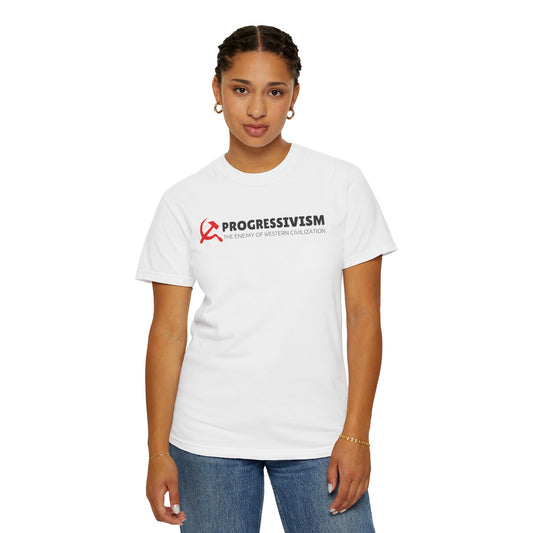 "Progressivism - Enemy of Western Civilization", Unisex T-shirt (Light Colors)