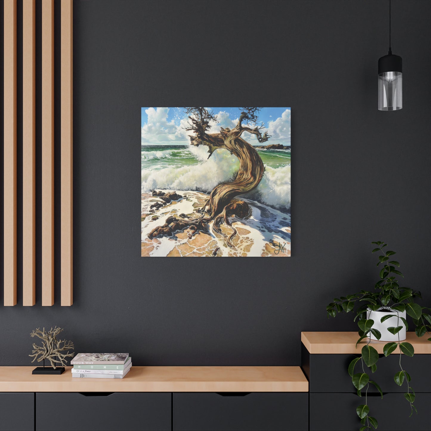 "Stormroot Bearing the Ninth Wave", Fine Art Matte Canvas, Stretched, 1.25"