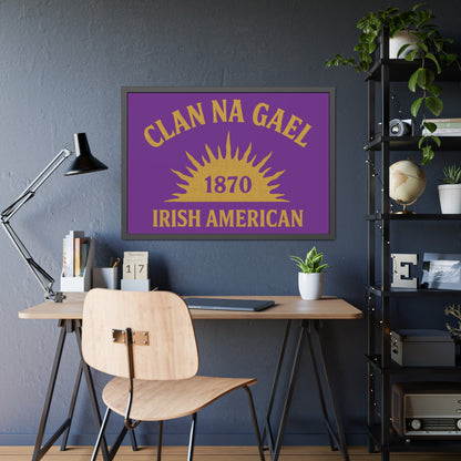 "Clan na Gael - Irish American", Framed Paper Poster (Vesper Violet)