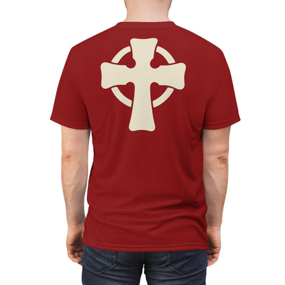"Retro Jesus", Unisex T-shirt (St Kilda Red)