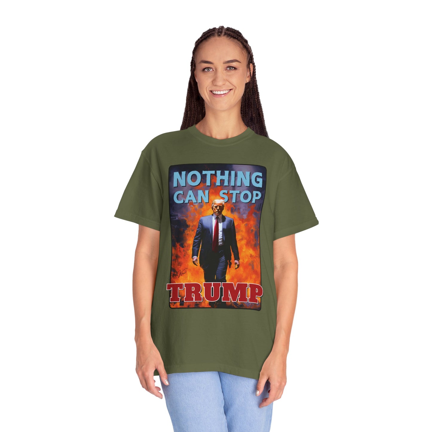"Nothing Can Stop Trump", Unisex T-shirt (Dark Colors)