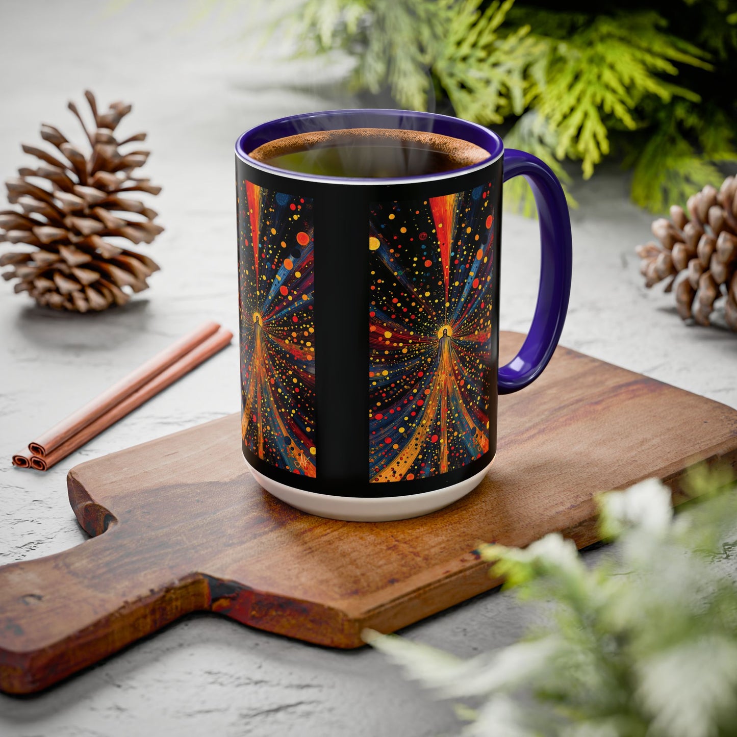 "Illuminated by Grace - 2 Corinthians 4:6", Colorful Mugs (11oz & 15oz)