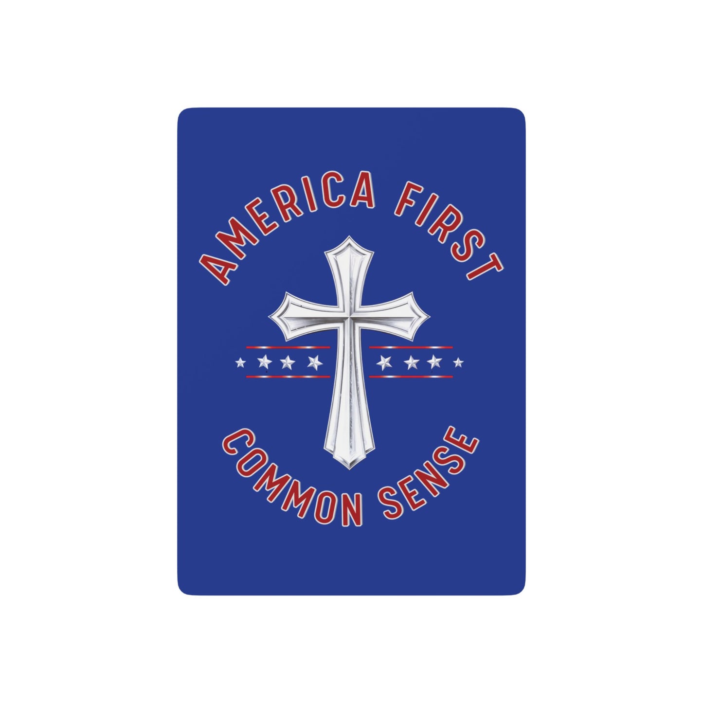 "America First - Common Sense", Political Playing Cards (Patriot Blue)