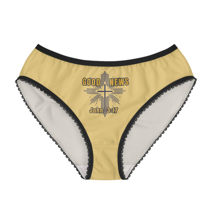 "Good News - John 3:17", Women's Briefs (Midsummer Gold)