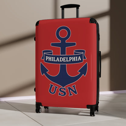 "USN Anchor", Suitcase (Spring Cherry Red)