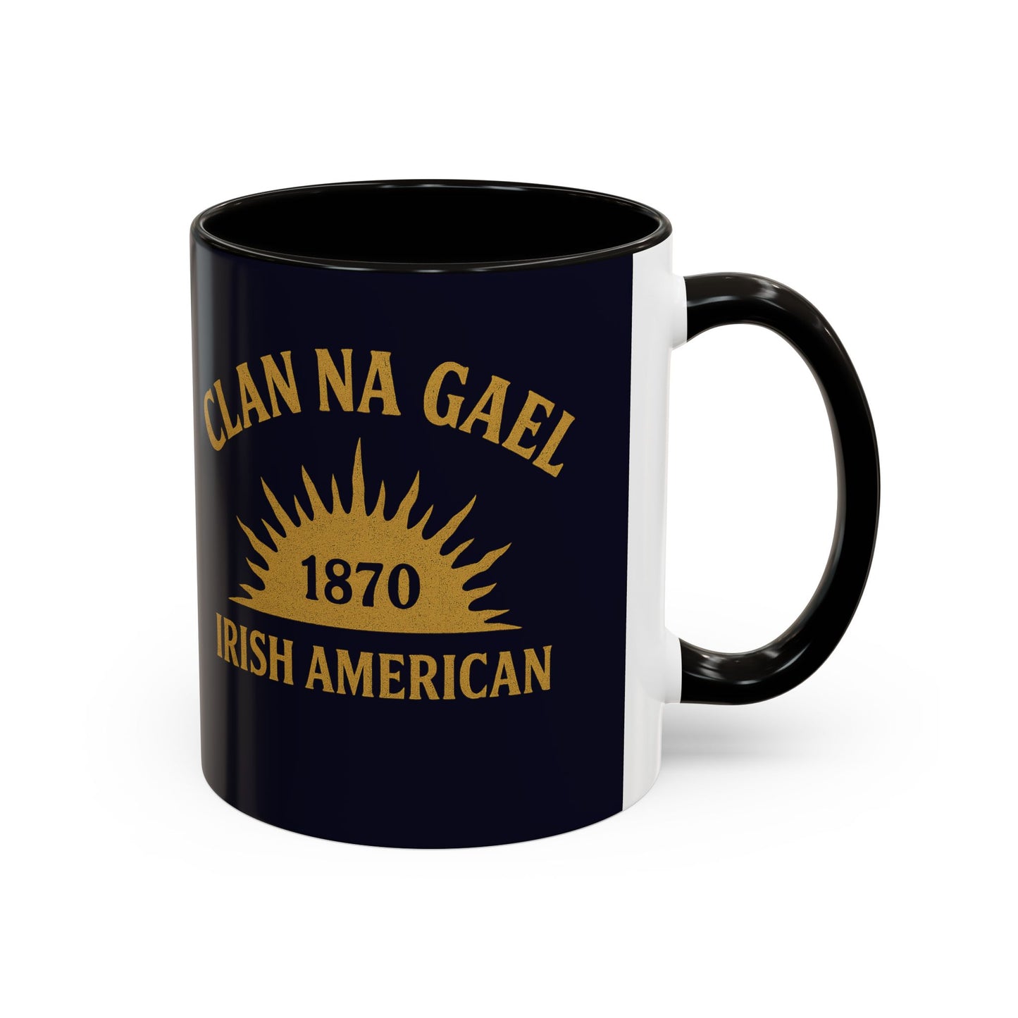 "Clan na Gael - Irish American", Colorful Mugs (11oz, 15oz) (Black Rock Blue)