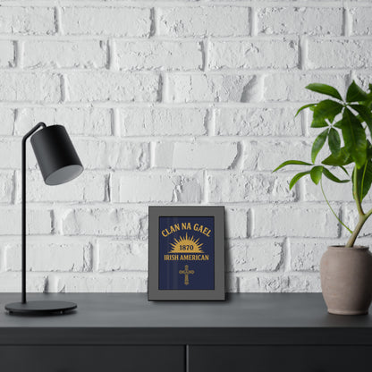 "Clan na Gael - Irish American", Framed Paper Poster (Mariana Blue)