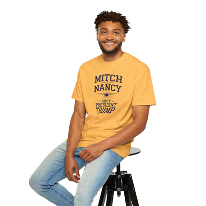 "Mitch & Nancy Shot President Trump", Unisex T-shirt