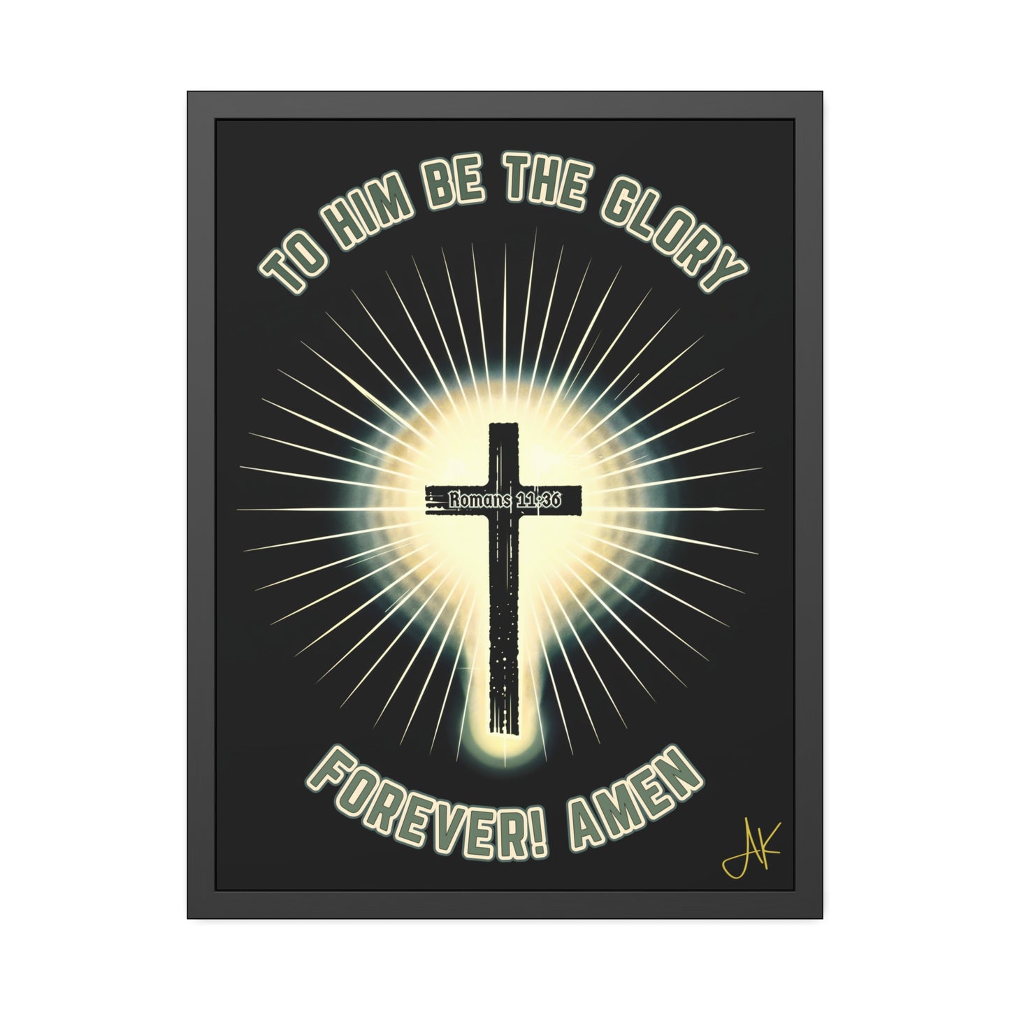 "Romans 11:36", Framed Paper Poster