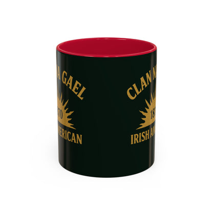 "Clan na Gael - Irish American", Colorful Mugs (11oz, 15oz) (Túath Green)
