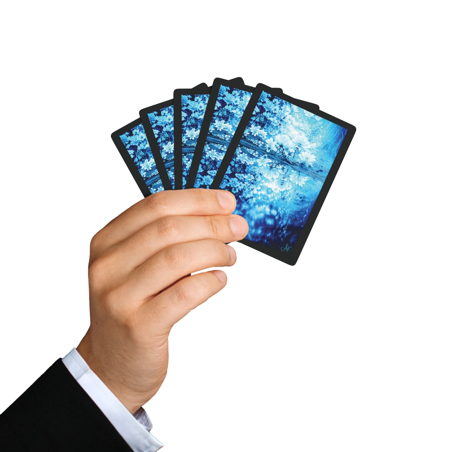 "Divine Reflection", Christian Fine Art Playing Cards (Void Black)