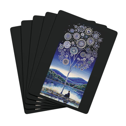 "The Dreaming Tree", Fine Art Playing Cards (Void Black)