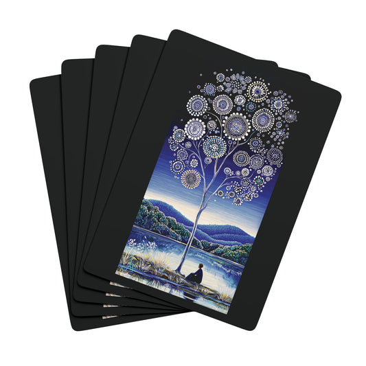 "The Dreaming Tree", Fine Art Playing Cards (Void Black)