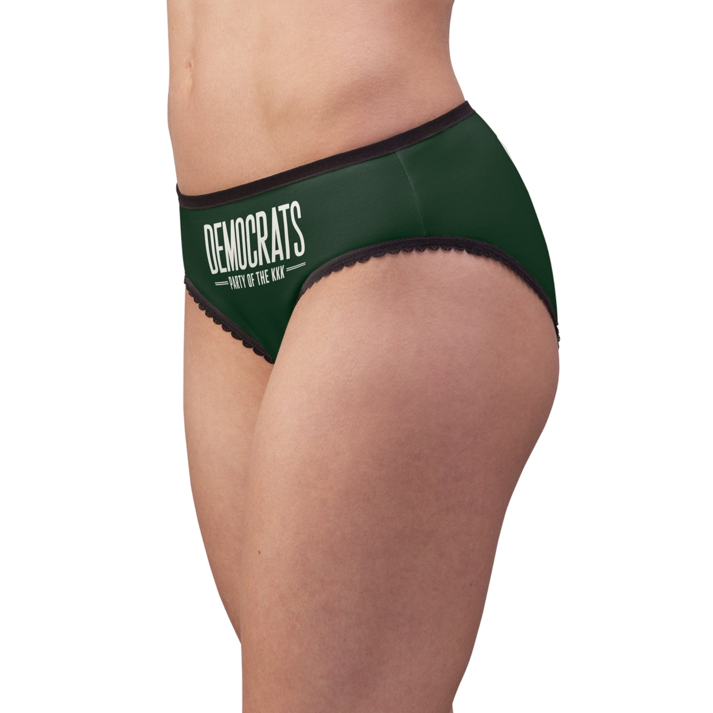 "Democrats - Party of the KKK", Women's Briefs (Monsoon Green)
