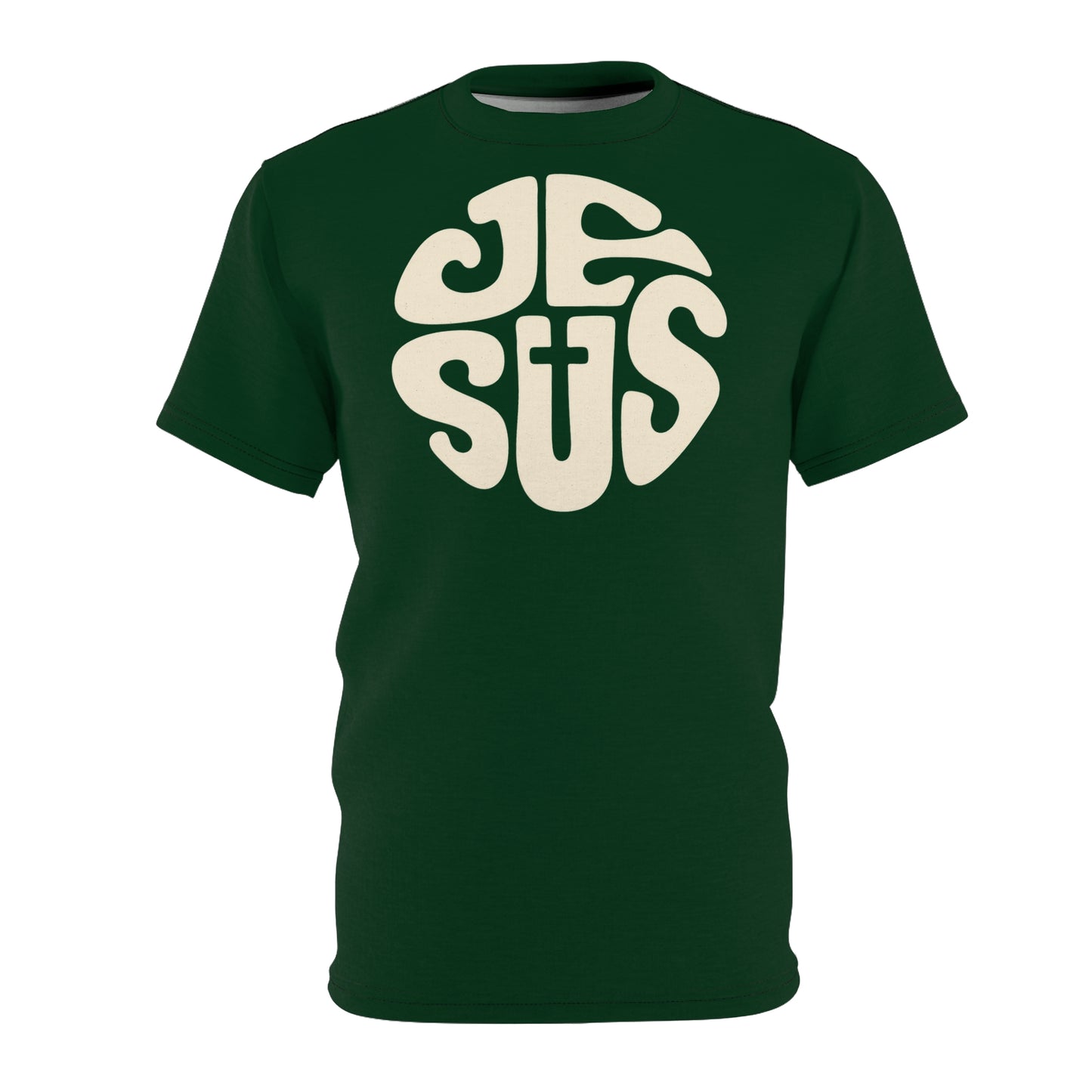 "Retro Jesus", Unisex T-shirt (Monsoon Green)