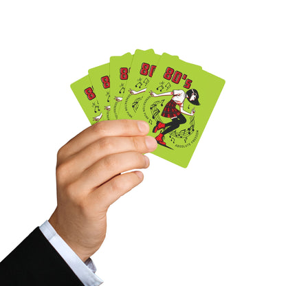 "80's Generation Punk", Retro Playing Cards (Light Chartreuse)