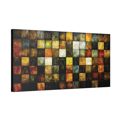 "Wood Block Pattern" #01, Classic Stretched Canvas Fine Art Print