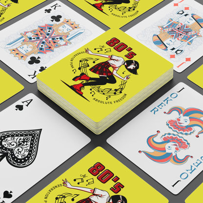 "80's Generation Punk", Retro Playing Cards (Crayola Yellow)