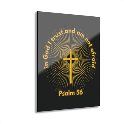 "Psalm 56", Acrylic Wall Print (French Cleat Hanging) (Void Black)
