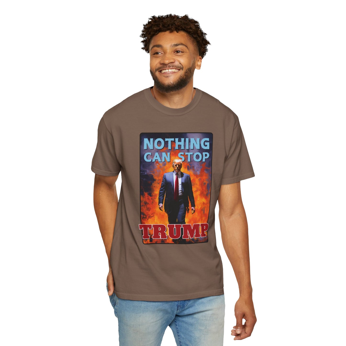 "Nothing Can Stop Trump", Unisex T-shirt (Light Colors)