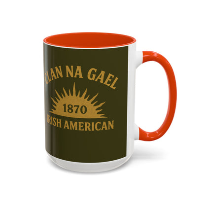 "Clan na Gael - Irish American", Colorful Mugs (11oz, 15oz) (Fianna Green)