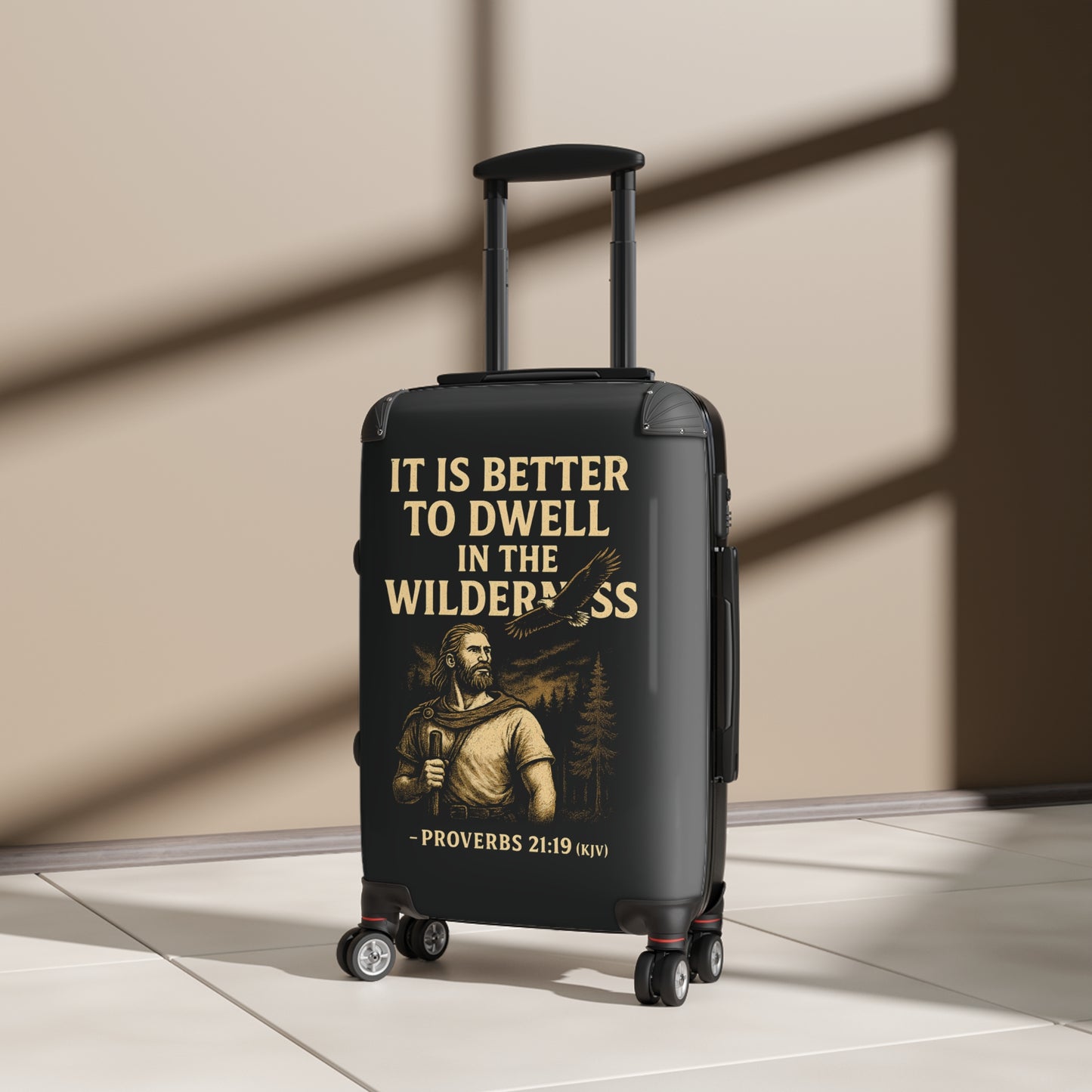 "Proverbs 21:19 (KJV), Suitcases (Void Black)