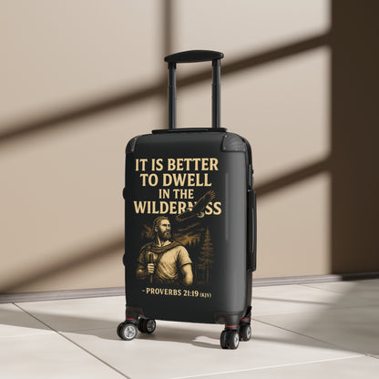 "Proverbs 21:19 (KJV), Suitcases (Void Black)