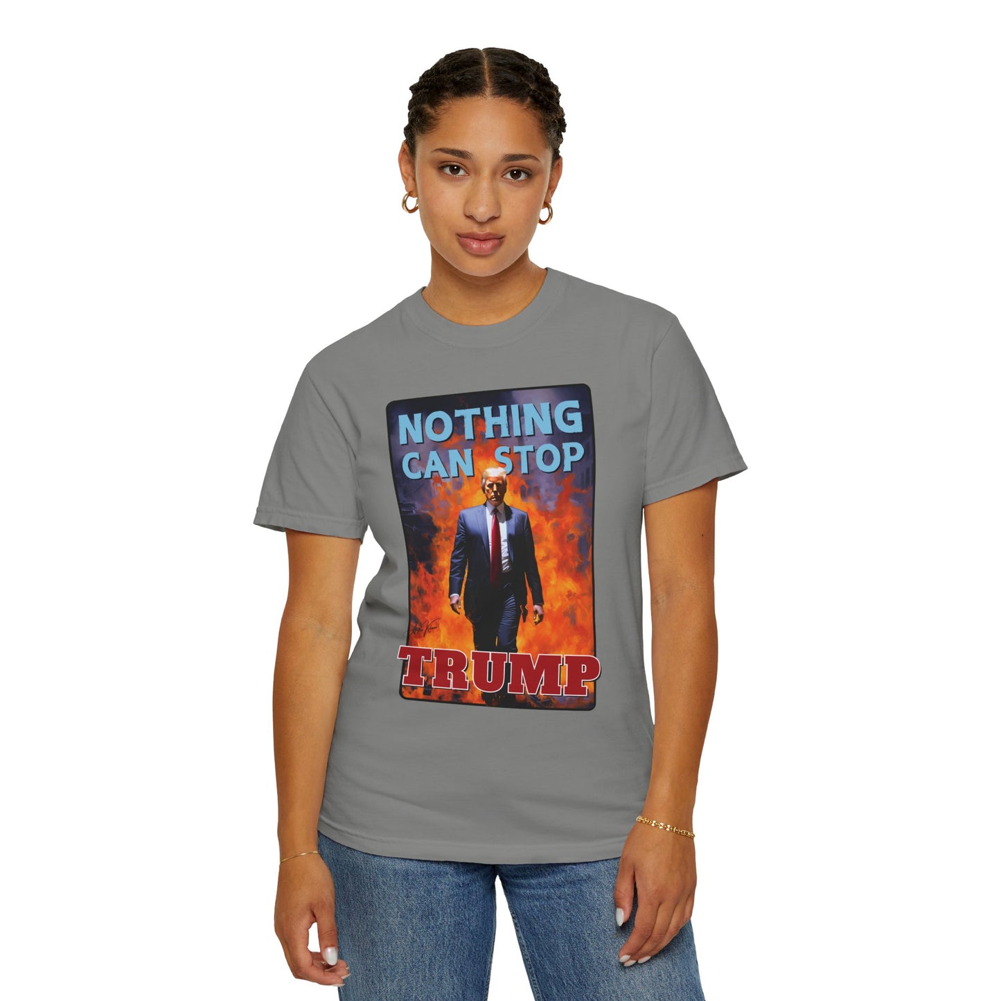 "Nothing Can Stop Trump", Unisex T-shirt (Light Colors)