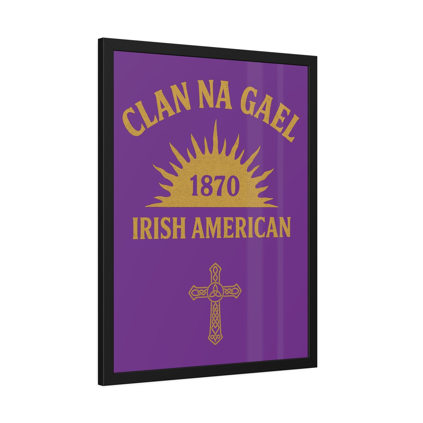 "Clan na Gael - Irish American", Framed Paper Poster (Vesper Violet)