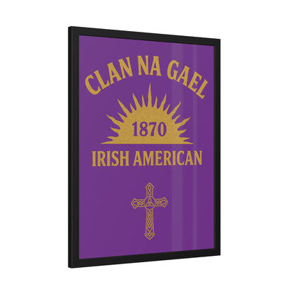 "Clan na Gael - Irish American", Framed Paper Poster (Vesper Violet)