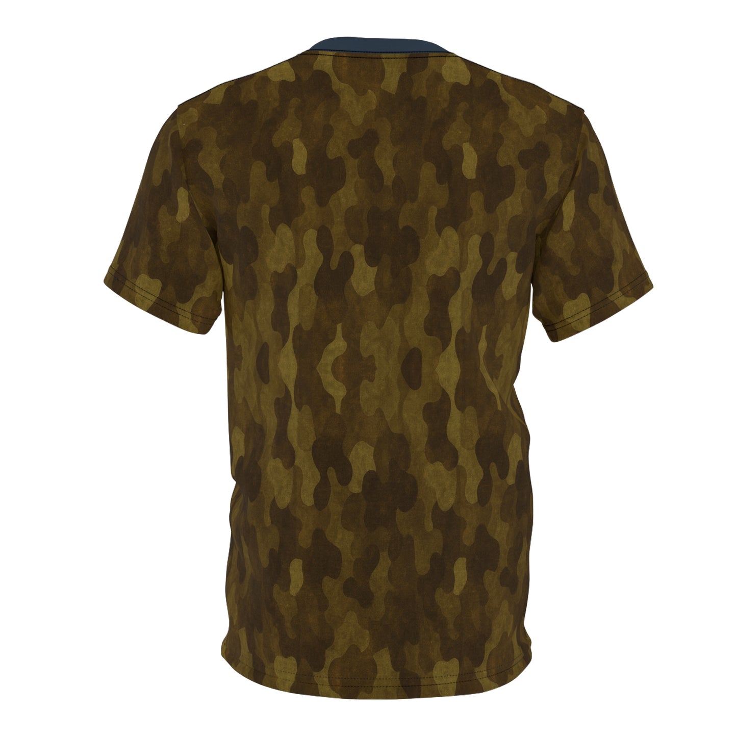 "Swamp Recon Camouflage", Unisex Tee (Drowned Indigo Collar)