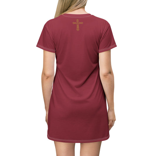 "Clan na Gael - Irish American", T-Shirt Dress (Fénechas Red)