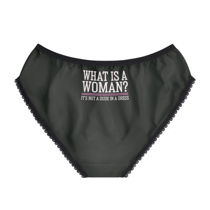 "What is a Woman" #02, Women's Briefs (Blackstone Green)