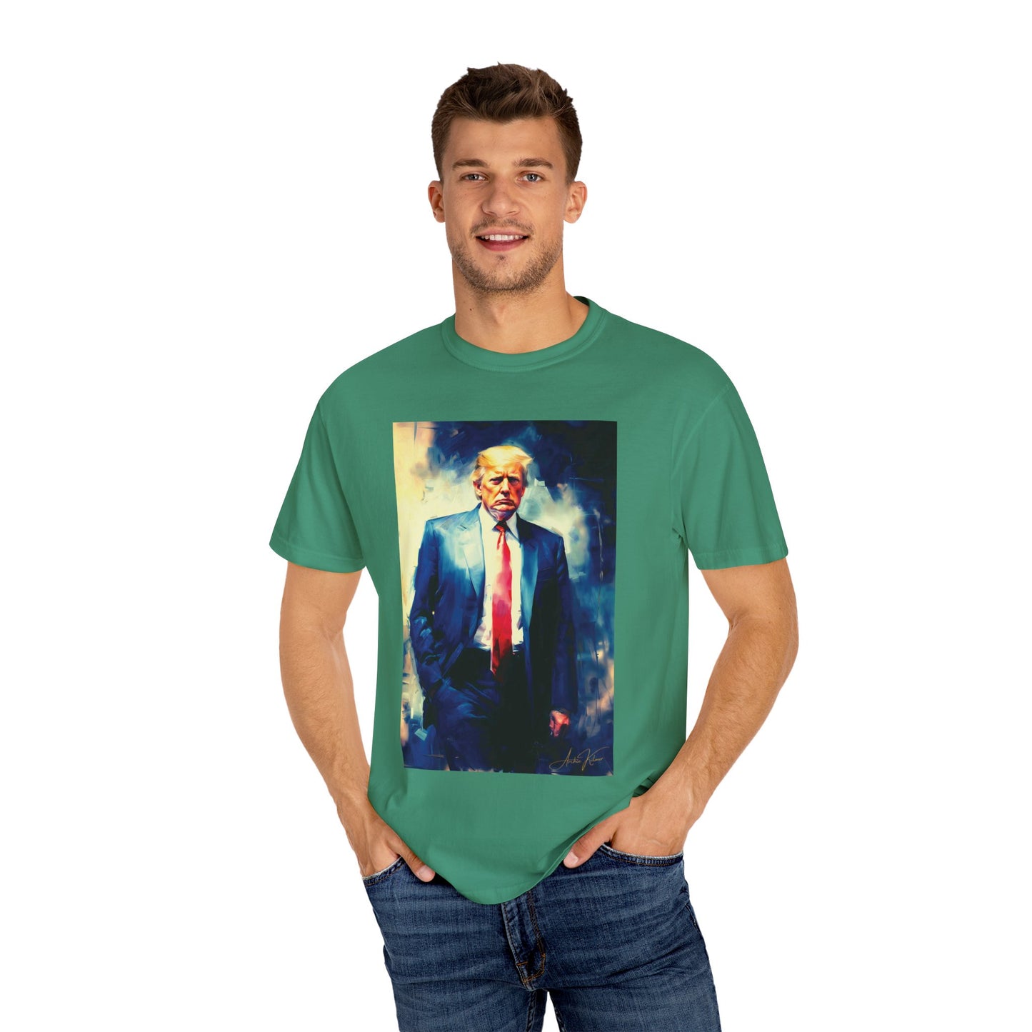 "Trump Portrait No. 6", Unisex T-shirt (Dark Colors)