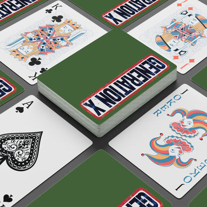 "Generation X", Retro Playing Cards (Fern Green)
