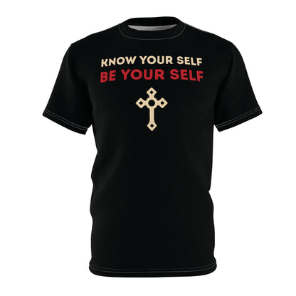 "Know Your Self", Unisex T-shirt (Obsidian Black)