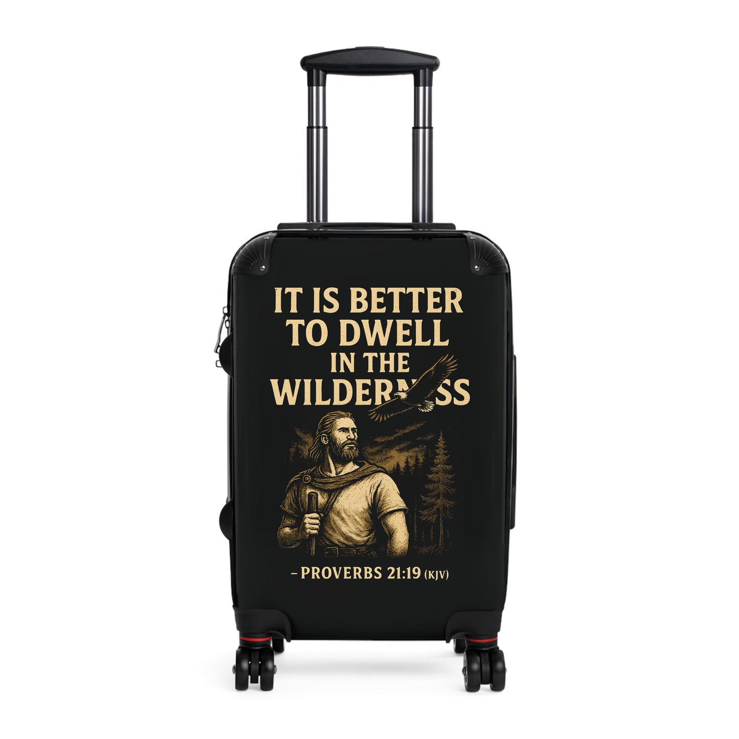 "Proverbs 21:19 (KJV), Suitcases (Void Black)