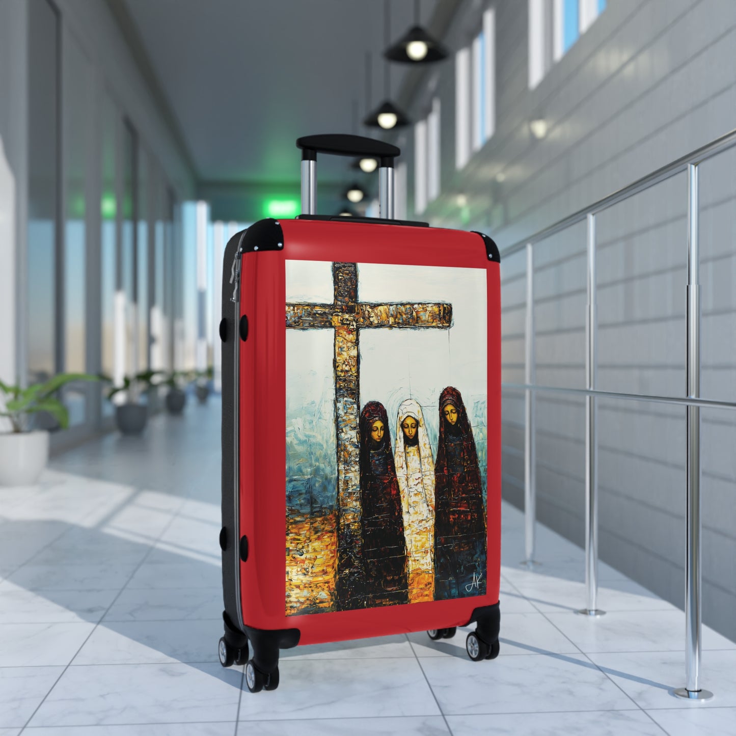 "At-the-Foot of the Cross - John 19:25", Suitcases (Dark Red)