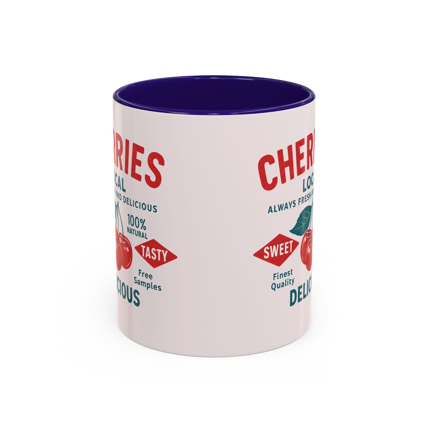 "Delicious Cherries", Colorful Mugs (11oz, 15oz) (Sea Salt Sherbet)