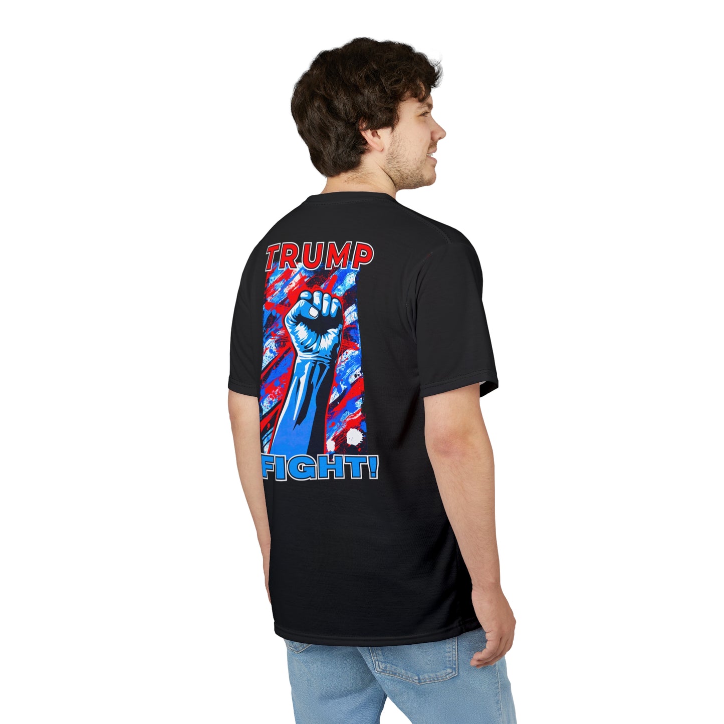 "TRUMP FIGHT!", Unisex T-shirt (Black)